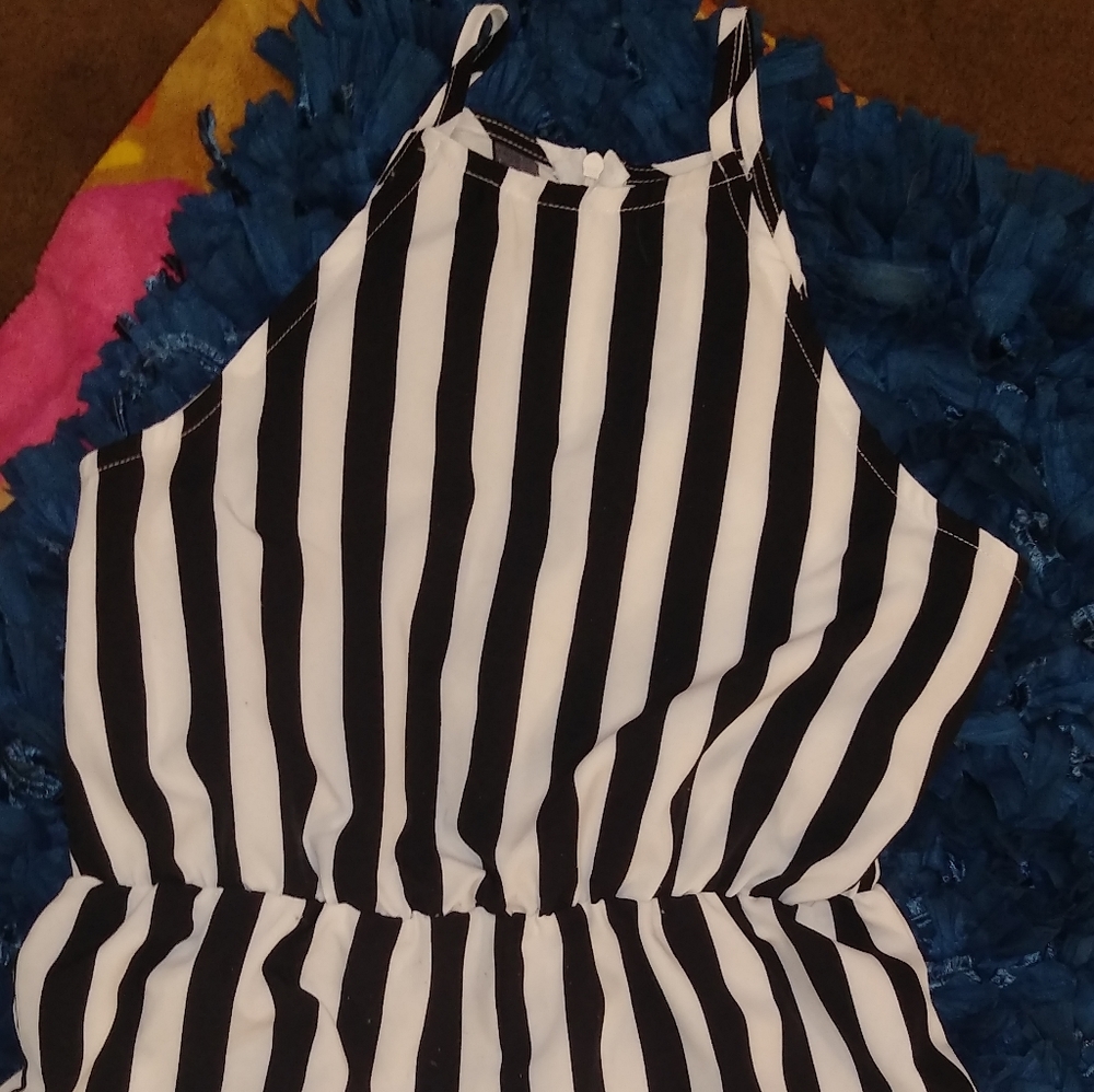 Girls Black & WHITE romper